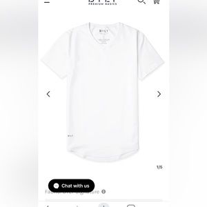 Men’s BYLT Lux Vneck Tshirt White Size Large